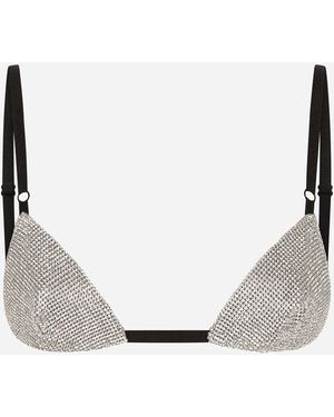 Dolce & Gabbana Crystal Mesh Bra - Mehrfarbig