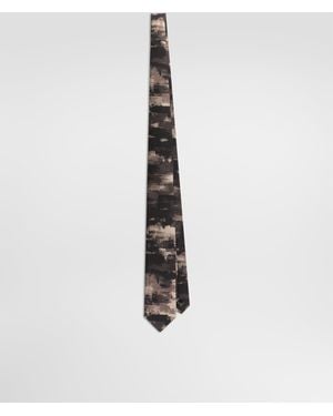 Dolce & Gabbana Krawatte Aus Twill Mit Abstraktem Print - Weiß
