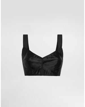 Dolce & Gabbana Corsagen-Bh Aus Satin - Schwarz