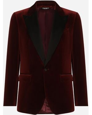 Dolce & Gabbana Smokingjacke Aus Samt - Braun