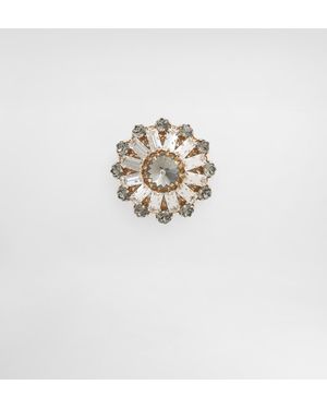 Dolce & Gabbana Brosche Mit Strass - Weiß