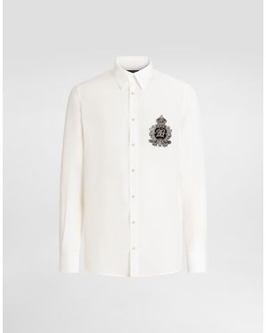Dolce & Gabbana Hemd Aus Crêpe De Chine - Weiß