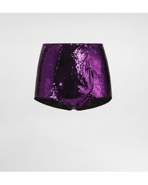 Dolce & Gabbana Pailletten-Panty - Lila