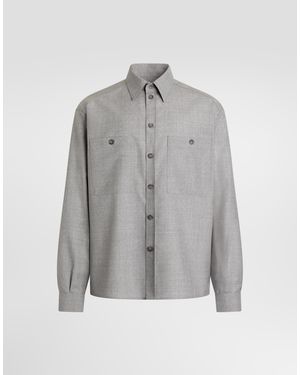 Dolce & Gabbana Hemd Aus Wolle - Grau