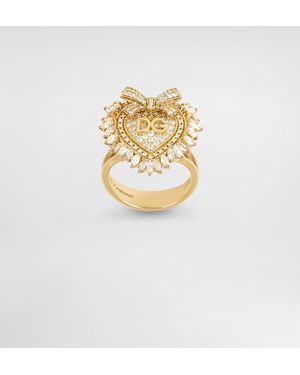 Dolce & Gabbana Devotion Ring 18 Carat And Diamonds - Weiß