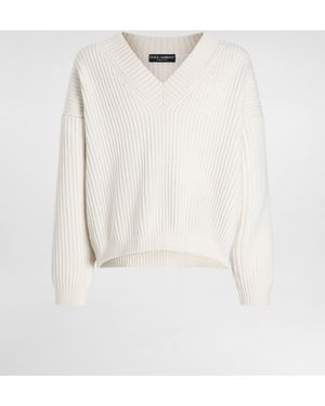 Dolce & Gabbana Sweater With Sequins - Weiß