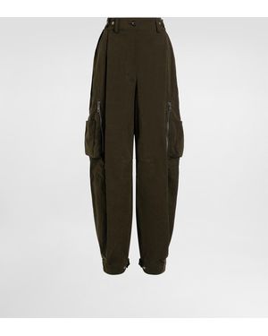 Dolce & Gabbana Waxed Faille Cargo Pants - Grün