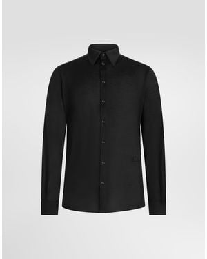 Dolce & Gabbana Hemd Martini Aus Mélange-Jersey - Schwarz