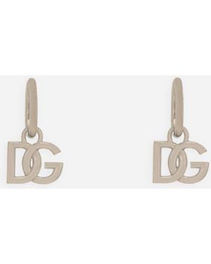 Dolce & Gabbana Ohrstecker Mit Dg-Logo - Natur