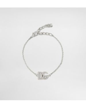 Dolce & Gabbana Link Bracelet With Dg-Logo - Weiß
