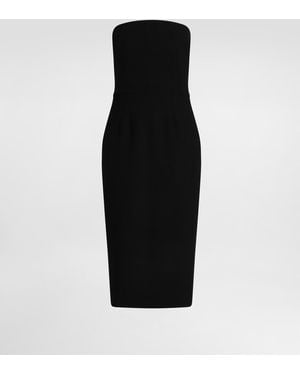 Dolce & Gabbana Kleid Aus Wollcrêpe - Schwarz