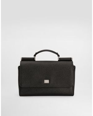 Dolce & Gabbana Tasche Sicily Aus Kalbsleder - Schwarz