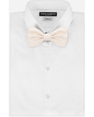 Dolce & Gabbana Silk Bow Tie - Weiß