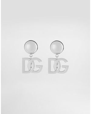 Dolce & Gabbana Ohrclips Mit Dg-Logo - Mehrfarbig