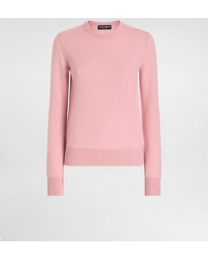 Dolce & Gabbana Cashmere Sweater With Inside-Out Seams - Pink