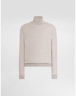 Dolce & Gabbana Rollkragenpullover Aus Kaschmir - Weiß