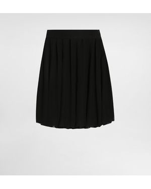 Dolce & Gabbana Rock Aus Plissiertem Chiffon - Schwarz
