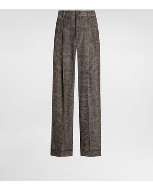 Dolce & Gabbana Alpaca Blend Glen Plaid Trousers - Grau