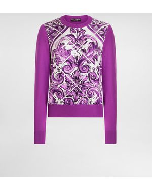 Dolce & Gabbana Pullover Aus Seide - Lila
