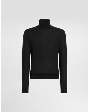 Dolce & Gabbana Rollkragenpullover Aus Kaschmir - Schwarz