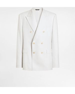Dolce & Gabbana Jacke Sicilia Light Aus Viskose Mit Doppelreiher-Design - Weiß