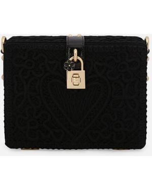 Dolce & Gabbana Tasche Dolce Box aus Kordelspitze - Schwarz