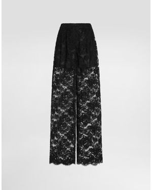 Dolce & Gabbana Lace Trousers - Schwarz