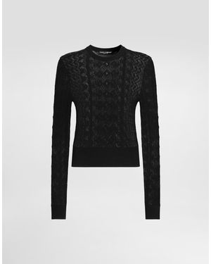 Dolce & Gabbana Lace Pullover - Schwarz