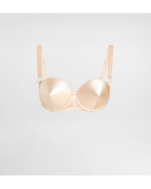 Dolce & Gabbana Balconette-Bh Aus Satin Mit Kegelförmigen Körbchen - Weiß