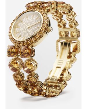 Dolce & Gabbana Uhr Monochrom 18-Karätiges Gelbgold Und Zitrine - Mettallic
