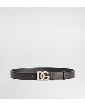 Dolce & Gabbana Alpine Calfskin Belt - Weiß