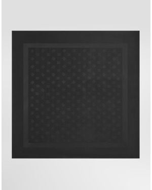 Dolce & Gabbana Stola 135 X 135 Aus Seide Mit Logo-Jacquard - Schwarz