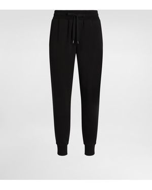 Dolce & Gabbana Jogginghose Aus Stretchjersey Mit Plakette - Schwarz