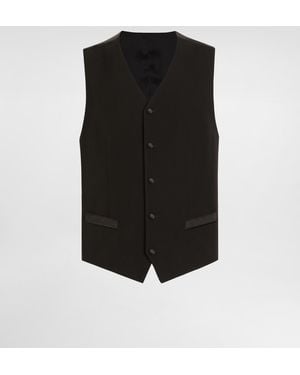 Dolce & Gabbana Wool And Silk Vest - Schwarz