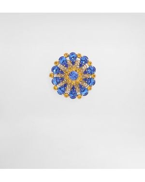 Dolce & Gabbana Brooch With Rhinestones - Blau