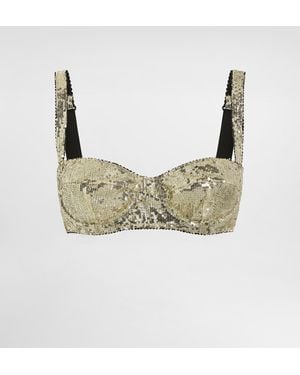Dolce & Gabbana Balconette-Bh Mit Mikropailletten-Stickerei - Mettallic