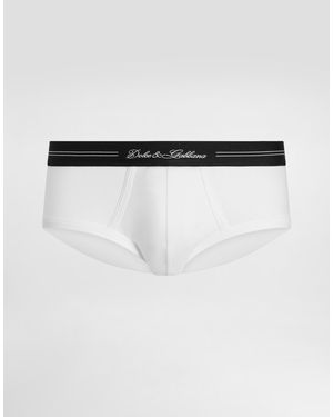 Dolce & Gabbana Slip Brando Aus Stretchjersey - Weiß