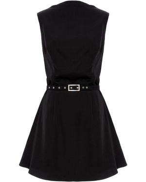 AVENUE No.29 A Line Viscose Mini Summer Dress - Black