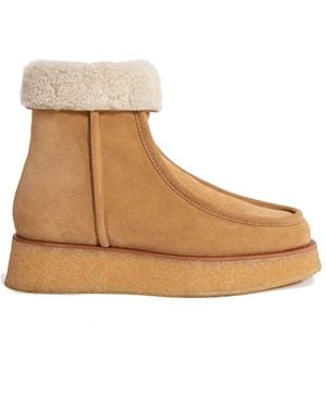 Sclarandis Gianna Tan Ankle Boots - Brown