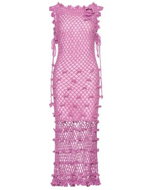 Andreeva Sofia Handmade Knit Dress - Purple