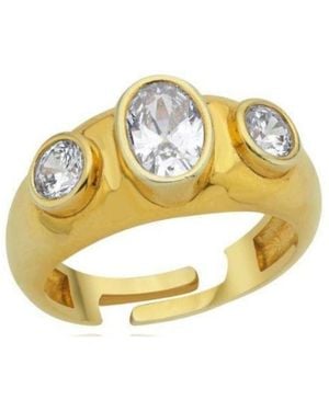 LINYA JEWELLERY Stone Signet Ring - Metallic