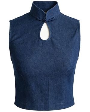 QIPOLOGY Keyhole Top - Blue