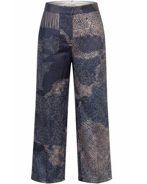 IEVA Charcoal Rust Fluid Trousers - Blue