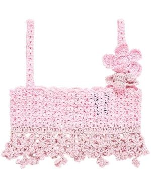 Andreeva Vanilla Handmade Crochet Top - Pink