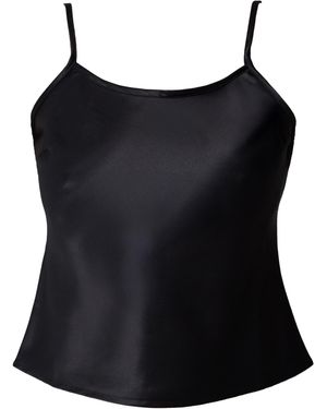 Self-Adore Olivette Satin Top - Black