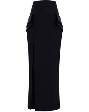 DAR ANN STUDIO Executive Maxi Skirt - Black