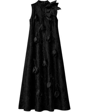 Julia Allert A-Line Flower Maxi Dress - Black