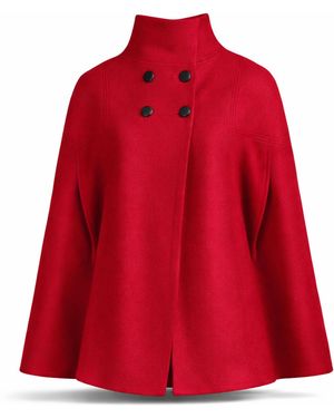 Nikka Place Alyssum Raspberry Cape Coat - Red