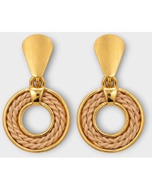 NART The Single Round Buriti Earrings - Metallic