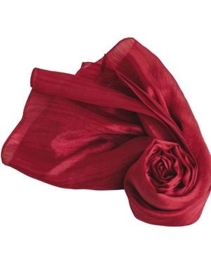 SILK & BEARS Burgundy Scarf - Red